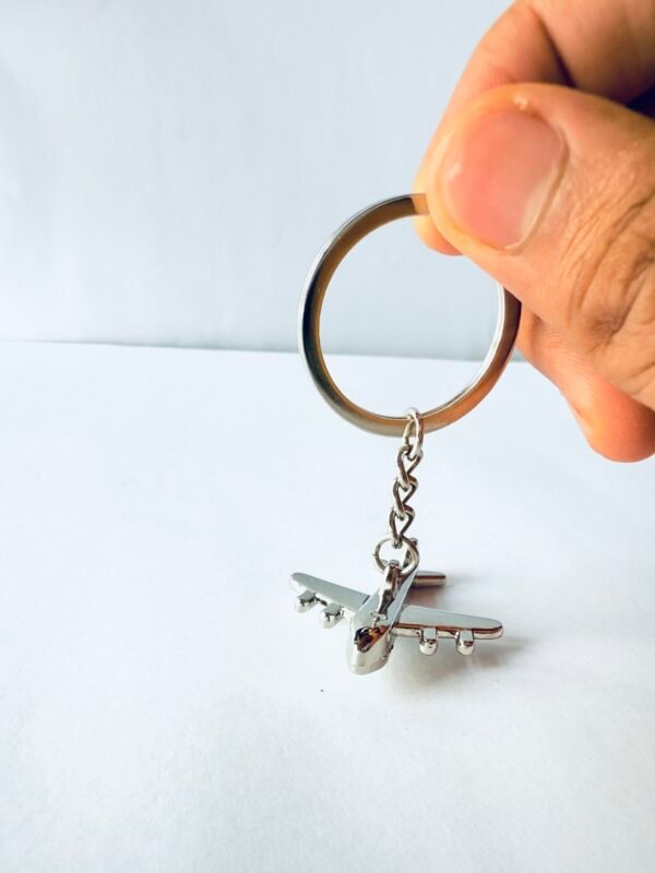 Aviator Charm Premium Airplane Metal Keychain - Image 2