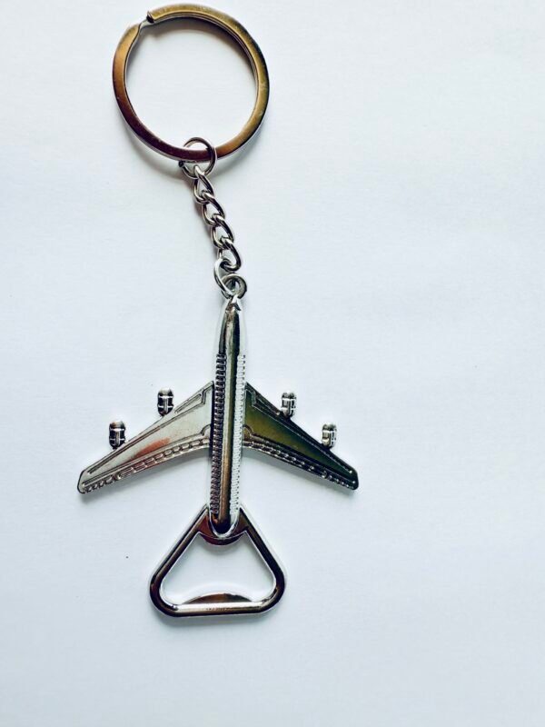 Luxury Aircraft Bottle Opener Keychain – Premium Alloy Souvenir