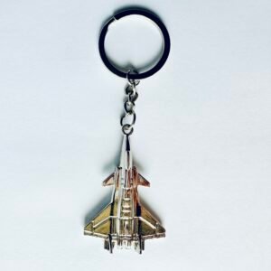 Premium Fighter Jet Metal Keychain – Silver Finish