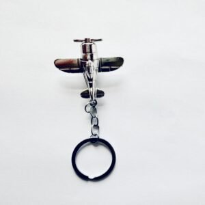Aircraft Keychain – Polished Silver Finish