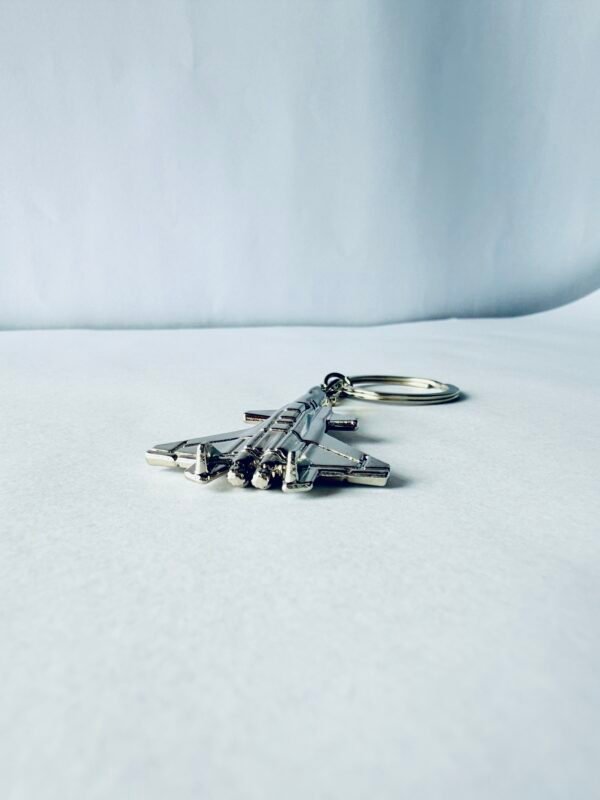 Premium Fighter Jet Metal Keychain – Silver Finish - Image 5