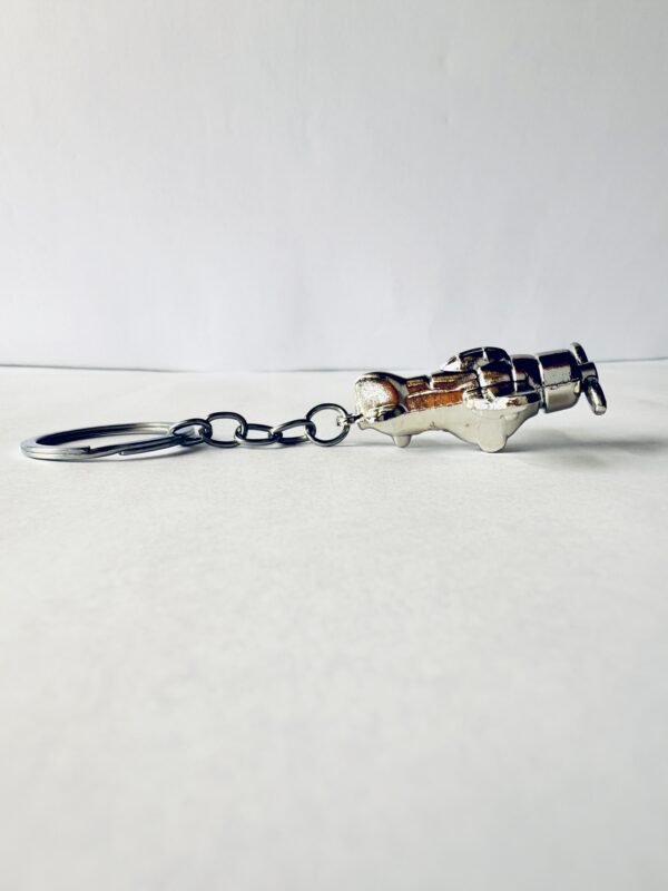 Aircraft Keychain – Polished Silver Finish - Image 3