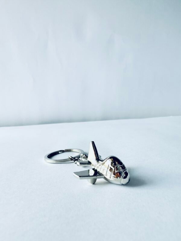 Metal Airplane Keychain – Stylish Mini Jet Key Ring - Image 2