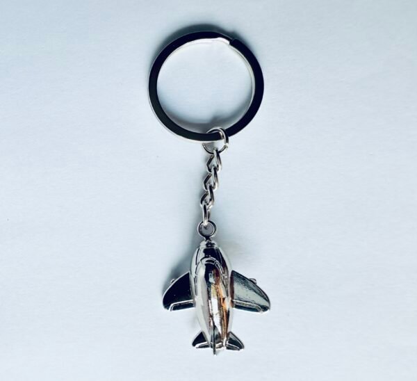 Luxury Aircraft Keychain – Sleek Silver Finish for Bags & Keys - Image 2
