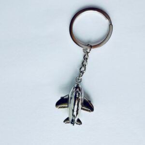 Luxury Aircraft Keychain – Sleek Silver Finish for Bags & Keys