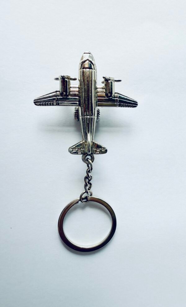Premium Airplane Metal Keychain – Silver Finish