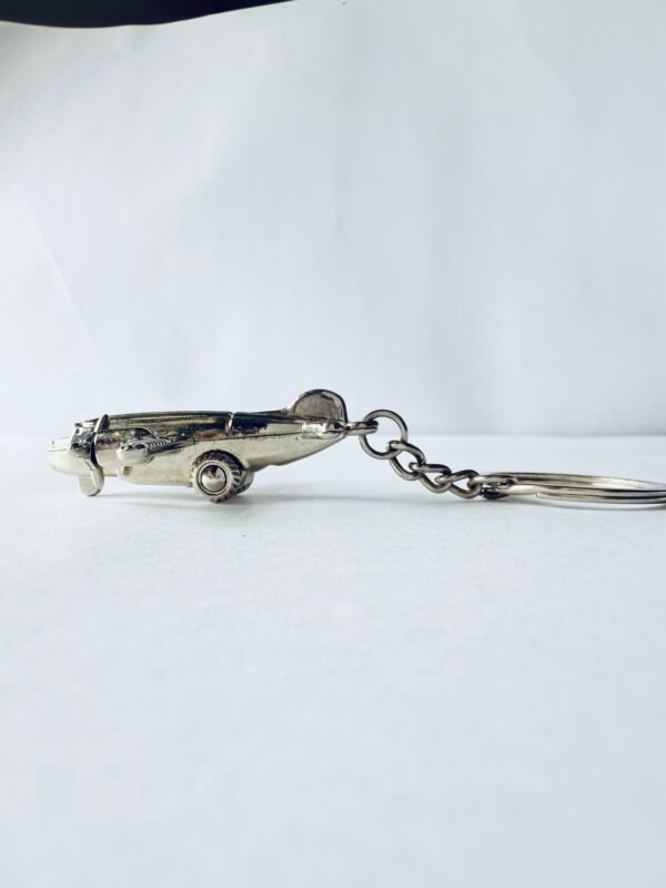 Premium Airplane Metal Keychain – Silver Finish - Image 4